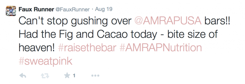 AMRAP Nutrition Tweet