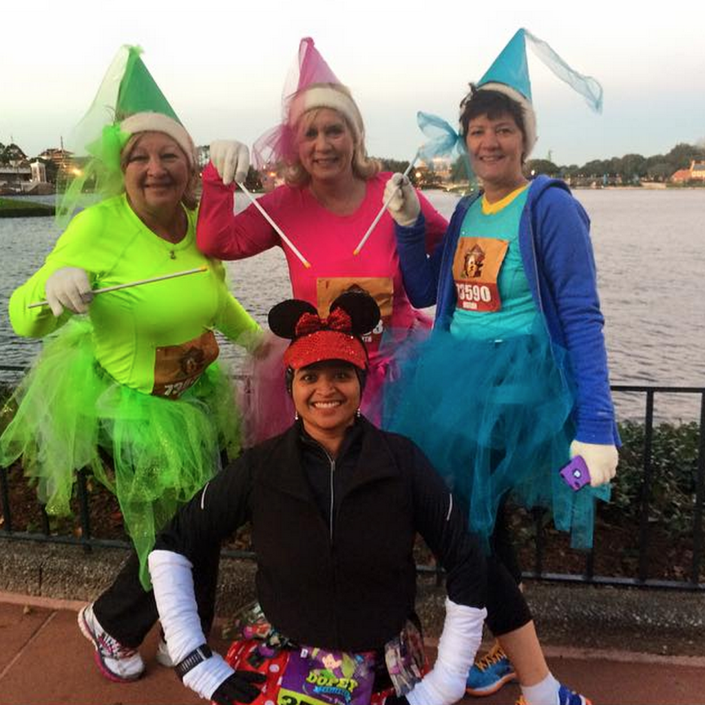 Met these three sweetest ladies dressed at Flora, Fauna and Merryweather (Fairies from Sleeping Beauty)